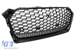 Sans emblème Grille avant pour Audi A5 F5 2017-2019 RS Look Noir brillant-image-6090408