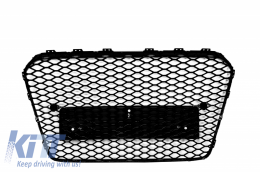 Sans emblème Grille pour Audi A5 8T 2012-2015 RS Look Noir brillant-image-6028669