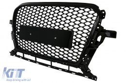 Sans emblème Nid d'abeille Grille pour Audi Q5 8R Facelift 2012-2015 Noir brillant-image-6082204