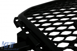 Sans emblème Nid d'abeille Grille pour Audi Q5 8R Facelift 2012-2015 Noir brillant-image-6082205