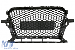 Sans emblème Nid d'abeille Grille pour Audi Q5 8R Facelift 2012-2015 Noir brillant-image-6082206