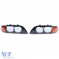 Satz Scheinwerferlinsen Diffusoren rechts links geeignet für BMW 5er E39 95-04-image-6194910