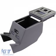 Scatola di stoccaggio per bracciolo della console centrale grigia adatta per Mercedes V-Class W447-image-6204642