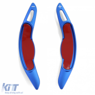 Schaltpaddelverlängerung aus Aluminium blau, geeignet für Mini Clubman F54 Countryman F60-image-6193681