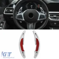 image-35-Schaltwippen aus Aluminium in Silber, geeignet für BMW M2 F87, M3 F80, M4 F82, F83