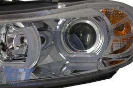 Scheinwerfer 3D LED Angel Eyes für BMW E90 E91 03.2005-08.2008 U-Type Chrome HID-image-6023833