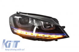Scheinwerfer 3D LED Fernlicht für VW Golf 7 VII 12-17 GTE Look FLOWING Dynamic--image-6004281