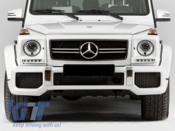 Scheinwerfer Abdeckung Weiß LED DRL Tagfahrlicht für Mercedes W463 89-12 G65 Look-image-6019557