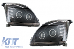 image-27-Scheinwerfer Angel Eye für Toyota Land Cruiser FJ120 03-08 Schwarz Halo-Felgen