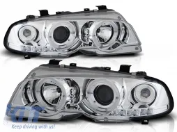 image-0-Scheinwerfer Angel Eyes Chrom geeignet für BMW E46 04.99-03.03 Coupé