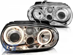 image-0-Scheinwerfer Angel Eyes Chrom geeignet für VW GOLF 4 09.97-09.03