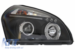 Scheinwerfer Angel Eyes Dual Halo Felgen für Hyundai Tucson 04-10 Schwarz-image-6045812
