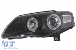 Scheinwerfer Angel Eyes für VW Passat 3C 2005+ 2 Halo-Felgen Schwarz-image-6079895