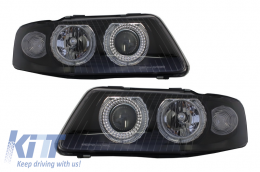image-78-Scheinwerfer Angel Eyes passend für AUDI A3 8L 09.2000-2003 Schwarz