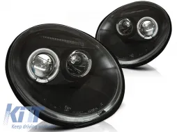 image-6-Scheinwerfer Angel Eyes Schwarz geeignet für VW NEW BEETLE 10.98-05.05