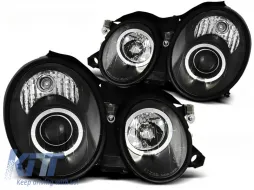 image-74-Scheinwerfer Angel Eyes Schwarz geeignet für MERCEDES W208 CLK 03.97-04.02