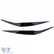 Scheinwerfer-Augenbrauen Evil Look Schwarz Glänzend geeignet für Ford Fiesta 2012-2017-image-6193220