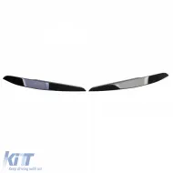 Scheinwerfer Augenbrauen Evil Look Schwarz Glänzend geeignet für VW Polo 6R 6C 09-17-image-6206731
