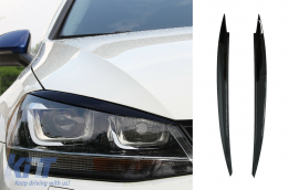 Scheinwerfer Augenbrauen für VW Golf VII 7 5G 2013-2017 Glänzend schwarz-image-6070418