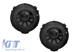 image-67-Scheinwerfer Bi-Xenon LED für Mercedes W463 G 05-17 M Square-Look Flowing