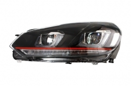 Scheinwerfer für VW Golf 6 VI 08-13 Golf 7 3D LED DRL U-Design GTI Rücklichter R20 Look-image-6021130