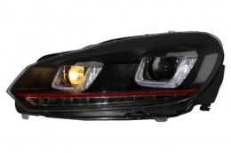 Scheinwerfer für VW Golf 6 VI 08-13 Golf 7 3D LED DRL U-Design GTI Rücklichter R20 Look-image-6021133