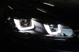 Scheinwerfer für VW Golf 6 VI 08-13 Golf 7 3D LED Tagfahrlicht LED R20 Look-image-6021160