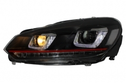 Scheinwerfer für VW Golf 6 VI Golf 7 3D LED DRL U-Design Look Fließender GTI RHD--image-6020941