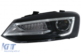 Scheinwerfer für VW Polo MK5 6R 6C 61 11-17 LED Licht Devil Eye Look RHD-image-6077524