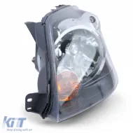 Scheinwerfer H4 Schwarz mit Motor Links geeignet für Ford Fiesta JH JD 05-07-image-6258012
