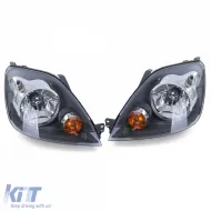 Scheinwerfer H4 Schwarz mit Motor Paar geeignet für Ford Fiesta JH JD 05-07-image-6191580