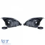 Scheinwerfer H4 Schwarz mit Motor Paar geeignet für Ford Fiesta JH JD 05-07-image-6191581