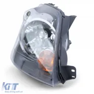 Scheinwerfer H4 Schwarz mit Motor Rechts geeignet für Ford Fiesta JH JD 05-07-image-6210829