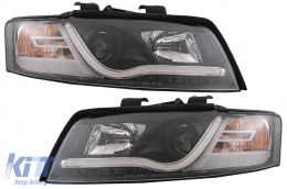 Scheinwerfer LED DRL für Audi A4 8E 2001-2004 Tagfahrlicht Schwarz-image-6080725