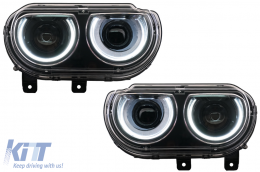 image-0-Scheinwerfer LED DRL für Dodge Challenger 2008-2014 Dynamische Lichter