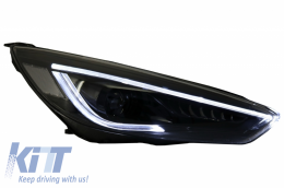Scheinwerfer LED DRL für Ford Focus III Mk3 15-17 Bi-Xenon Look Dynamic Flowing--image-6033042