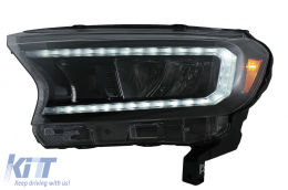 Scheinwerfer LED-Lichtleiste für Ford Ranger 15-20 LHD Voll Schwarzes Gehäuse Dynamisch-image-6078827