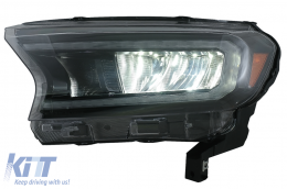 Scheinwerfer LED-Lichtleiste für Ford Ranger 15-20 LHD Voll Schwarzes Gehäuse Dynamisch-image-6078829