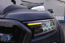 Scheinwerfer LED-Lichtleiste für Ford Ranger 15-20 LHD Voll Schwarzes Gehäuse Dynamisch-image-6091451