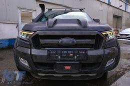 Scheinwerfer LED-Lichtleiste für Ford Ranger 15-20 LHD Voll Schwarzes Gehäuse Dynamisch-image-6091453