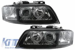 image-46-Scheinwerfer passend für AUDI A6 4B 97-01 Angel Eyes HID Xenon Black-