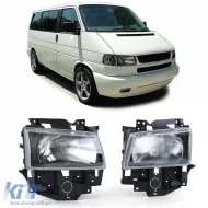 image-52-Scheinwerfer Schwarz Rauch Paar geeignet für VW Bus T4 Caravelle Multivan 96-03