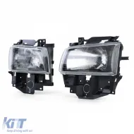Scheinwerfer Schwarz Rauch Paar geeignet für VW Bus T4 Caravelle Multivan 96-03-image-6196280