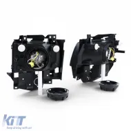 Scheinwerfer Schwarz Rauch Paar geeignet für VW Bus T4 Caravelle Multivan 96-03-image-6196283