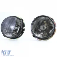 Scheinwerfer Schwarz Rauch Rippentyp Paar geeignet für VW Käfer + Cabriolet ab 73-image-6205024