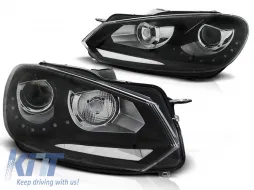 image-60-SCHEINWERFER TRUE DRL SCHWARZ geeignet für VW GOLF 6 10.08-12
