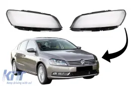 image-15-Scheinwerfergläser für VW PASSAT B7 Limousine 10-14 Klarglasoptik