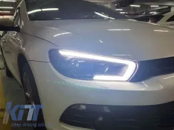 Scheinwerferrohr SEQ LED geeignet für Volkswagen Scirocco 2008-2014 Schwarz-image-6238757
