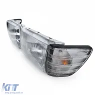 Scheinwerfersatz ohne LWR mit 6-poligen Anschlüssen und weißen Blinkern, geeignet für Mercedes SL R107 SLC C107-image-6191254