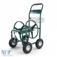 Schlauchwagen Schlauch Handwagen mit Handkurbel Grün bis 106m Gartenschlauch